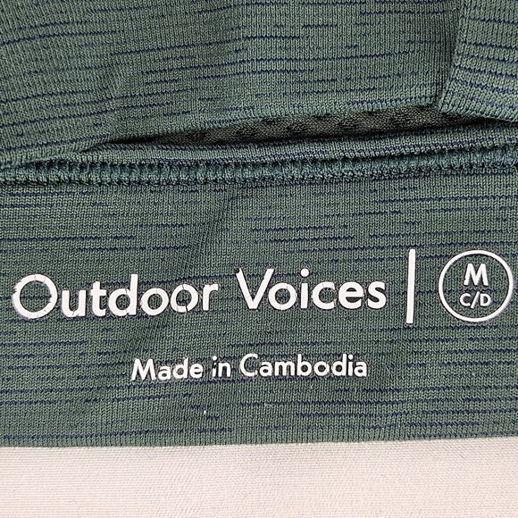 OUTDOOR VOICES WOMEN'S GREEN SPORTS BRA - SIZE MEDIUM ZIPPER BACK - Picture 6 of 8